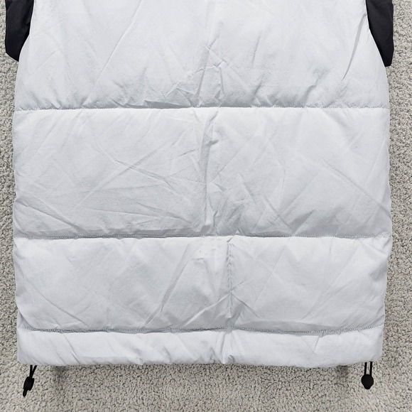 EVERLANE Colorblock Puffer Vest Black Light Gray Sleeveless Stand Collar XXS - Picture 10 of 14